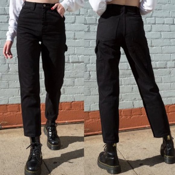 Brandy Melville Denim - Brandy Melville Black Ariana Painter Pants NWT